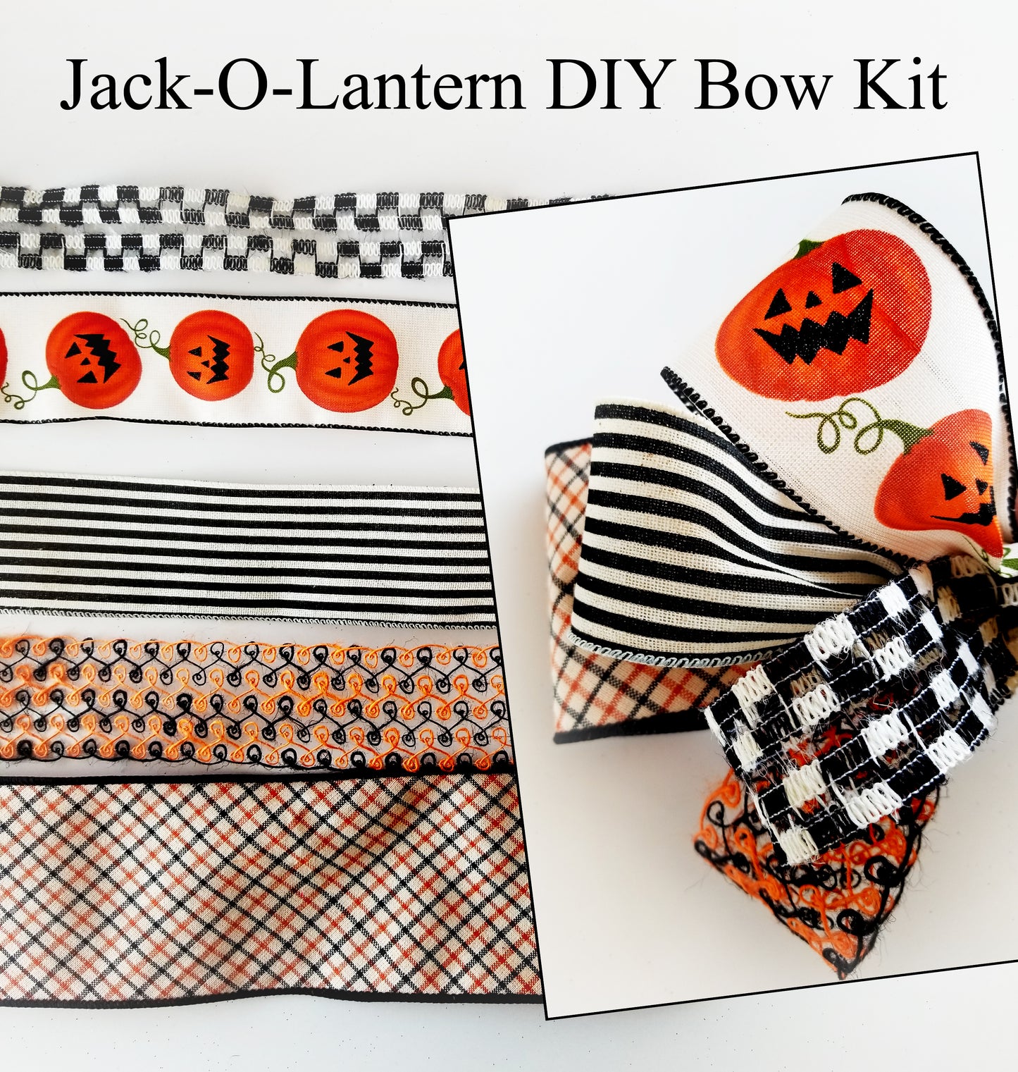 Jack-O-Lantern DIY Bow Kit - Designer DIY