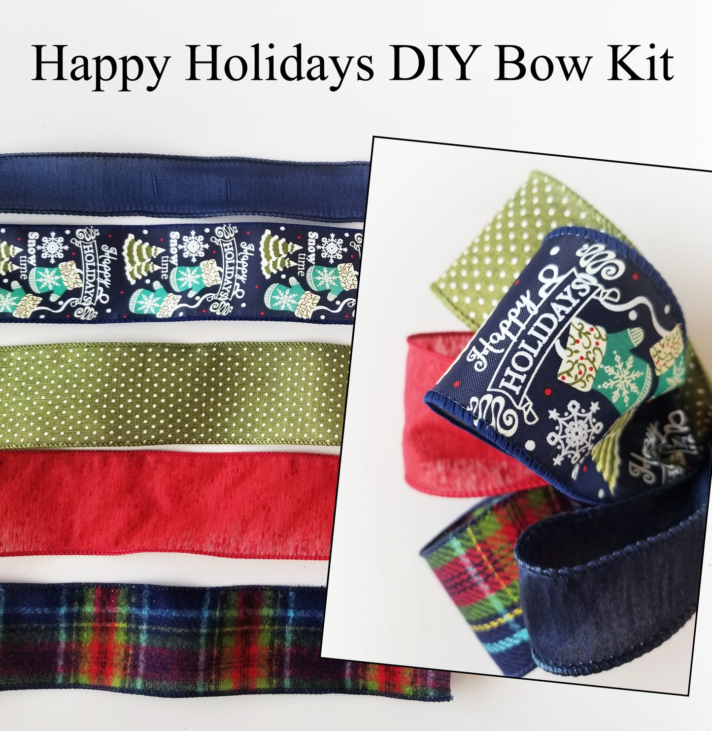 Happy Holidays DIY Bow Kit - Designer DIY