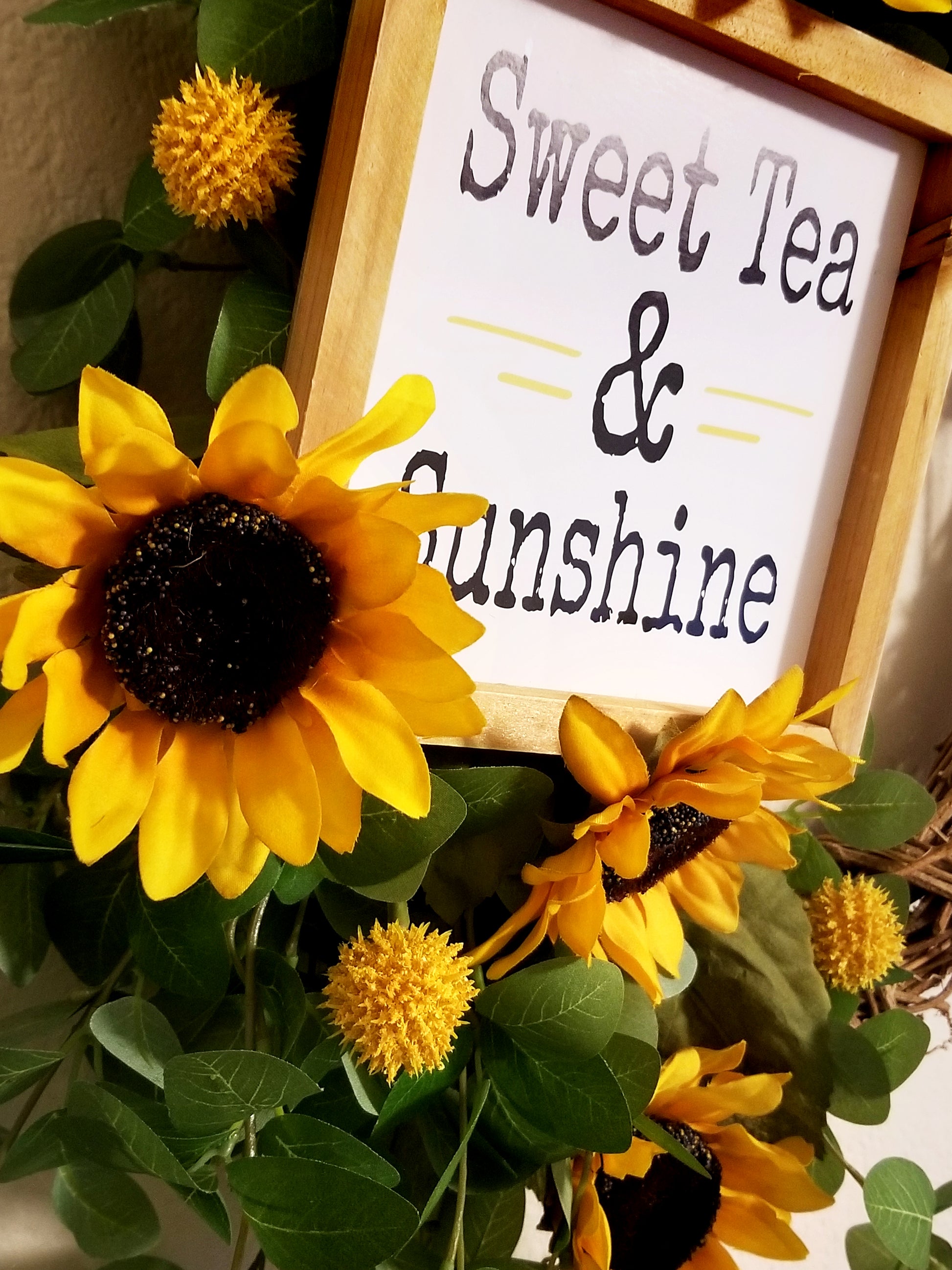 Sweet Tea & Sunshine | Sunflower Grapevine Wreath - Designer DIY