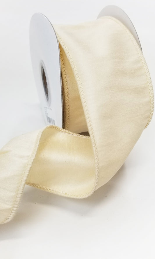 2.5" Pale Yellow Solid Ribbon | Buttercream - Designer DIY