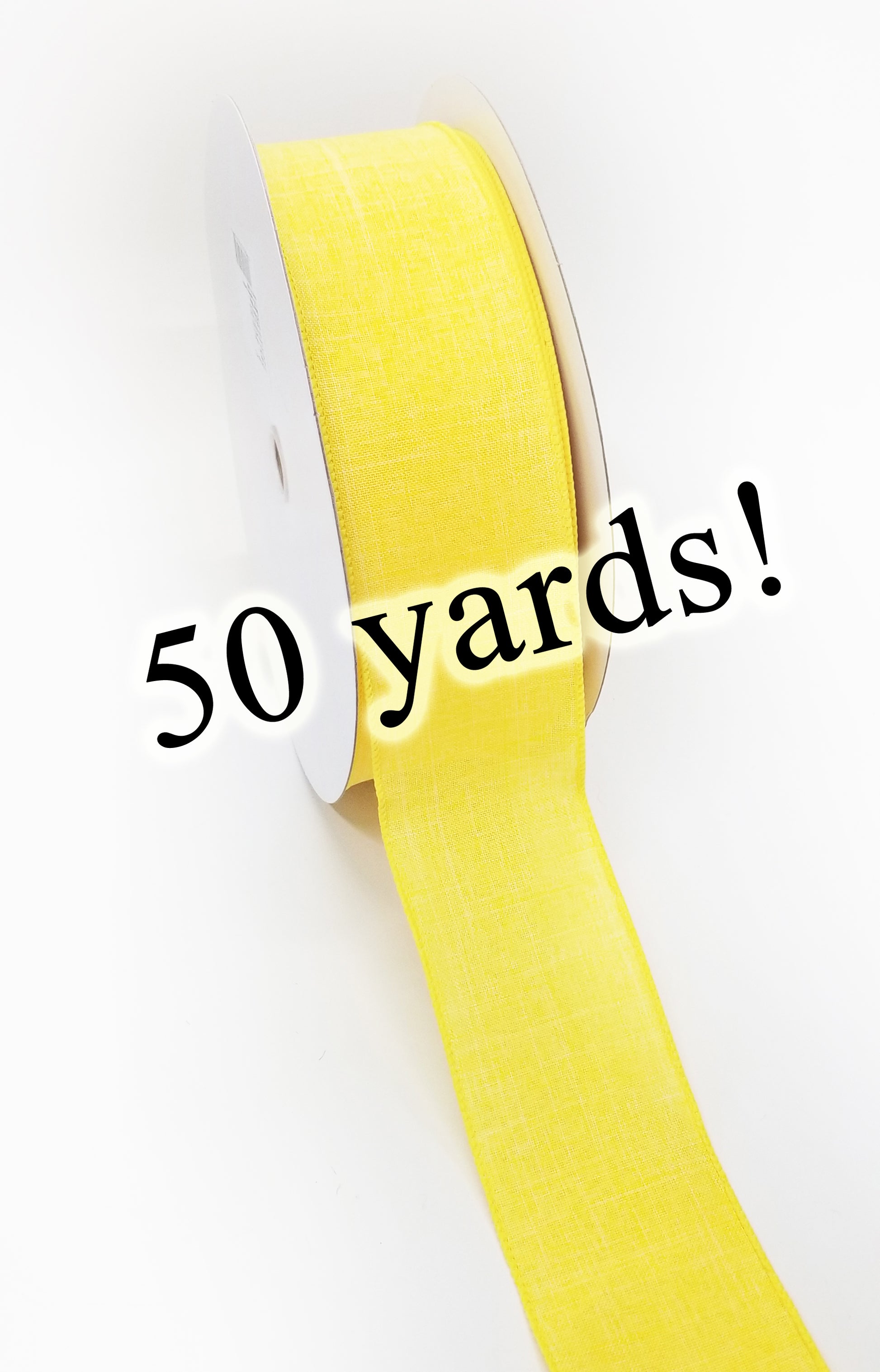 2.5" Yellow Solid Ribbon | 50 Yards - Designer DIY