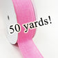 2.5" Pink Solid Ribbon | 50 Yards - Designer DIY