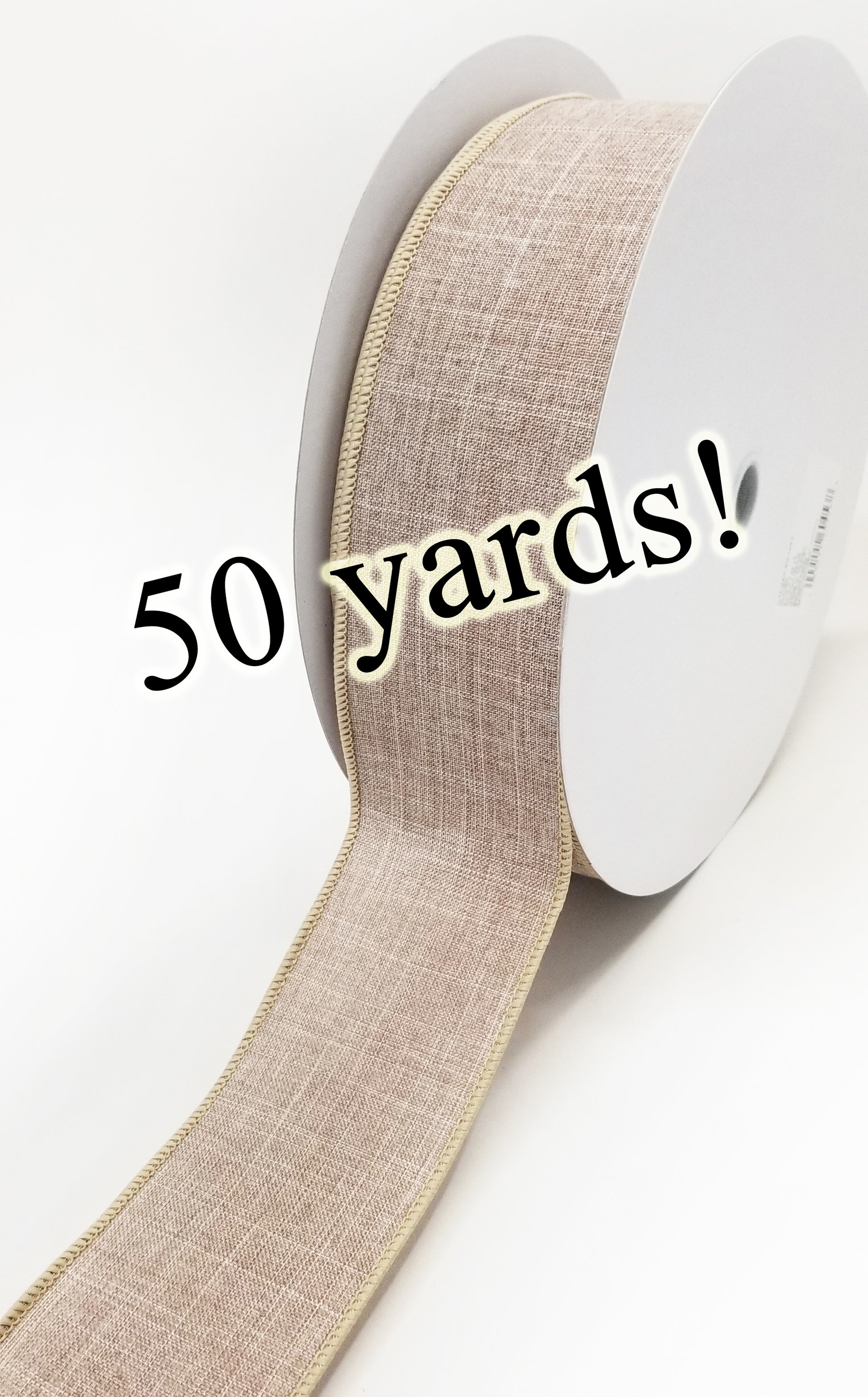 2.5" Natural Solid Ribbon | 50 Yards - Designer DIY