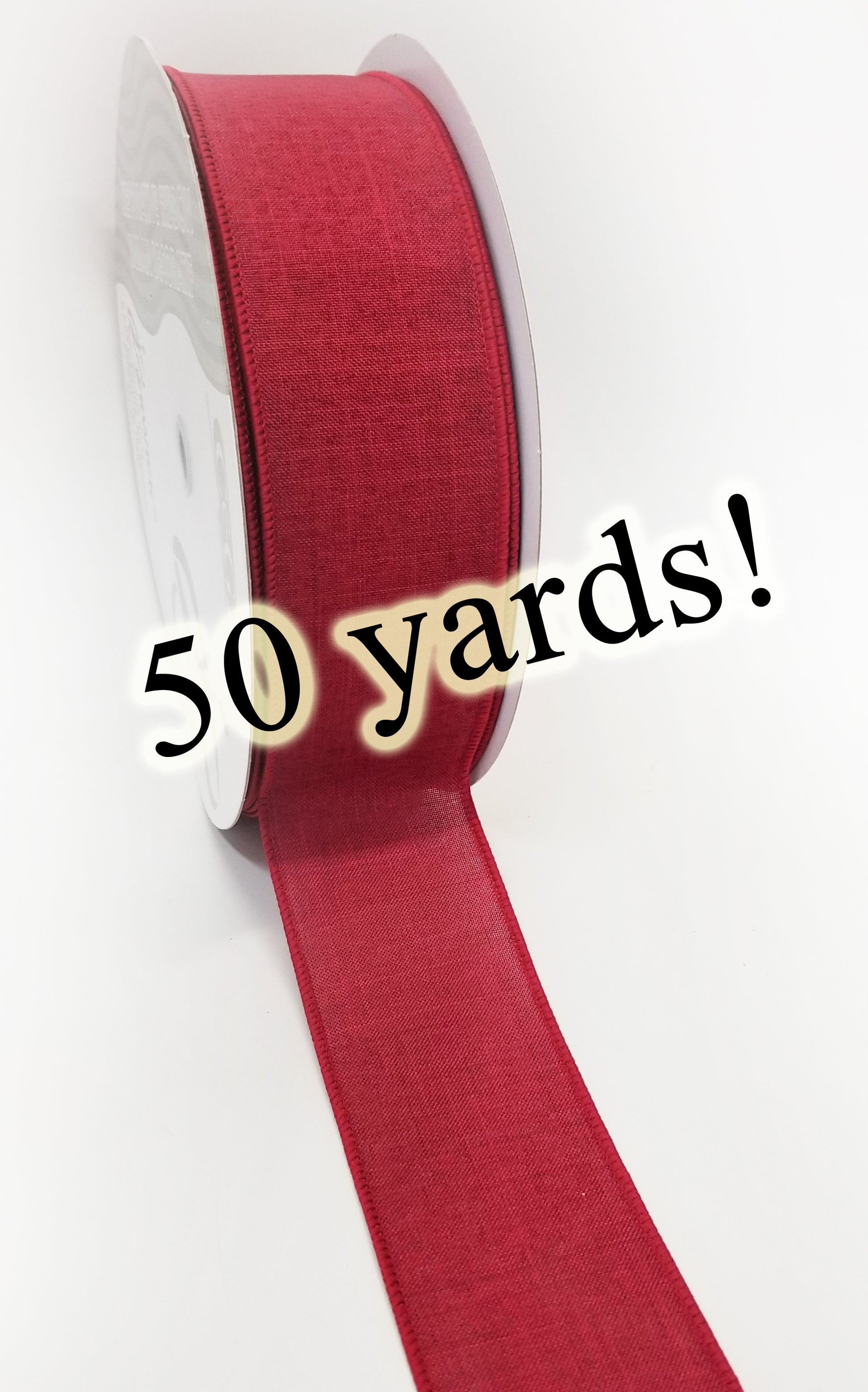 2.5" Burgundy Solid Ribbon | 50 Yards - Designer DIY