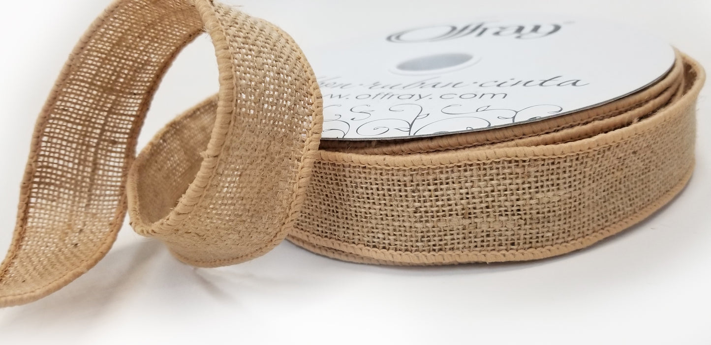 1.5" Burlap Wired Ribbon | 25 Yards - Designer DIY