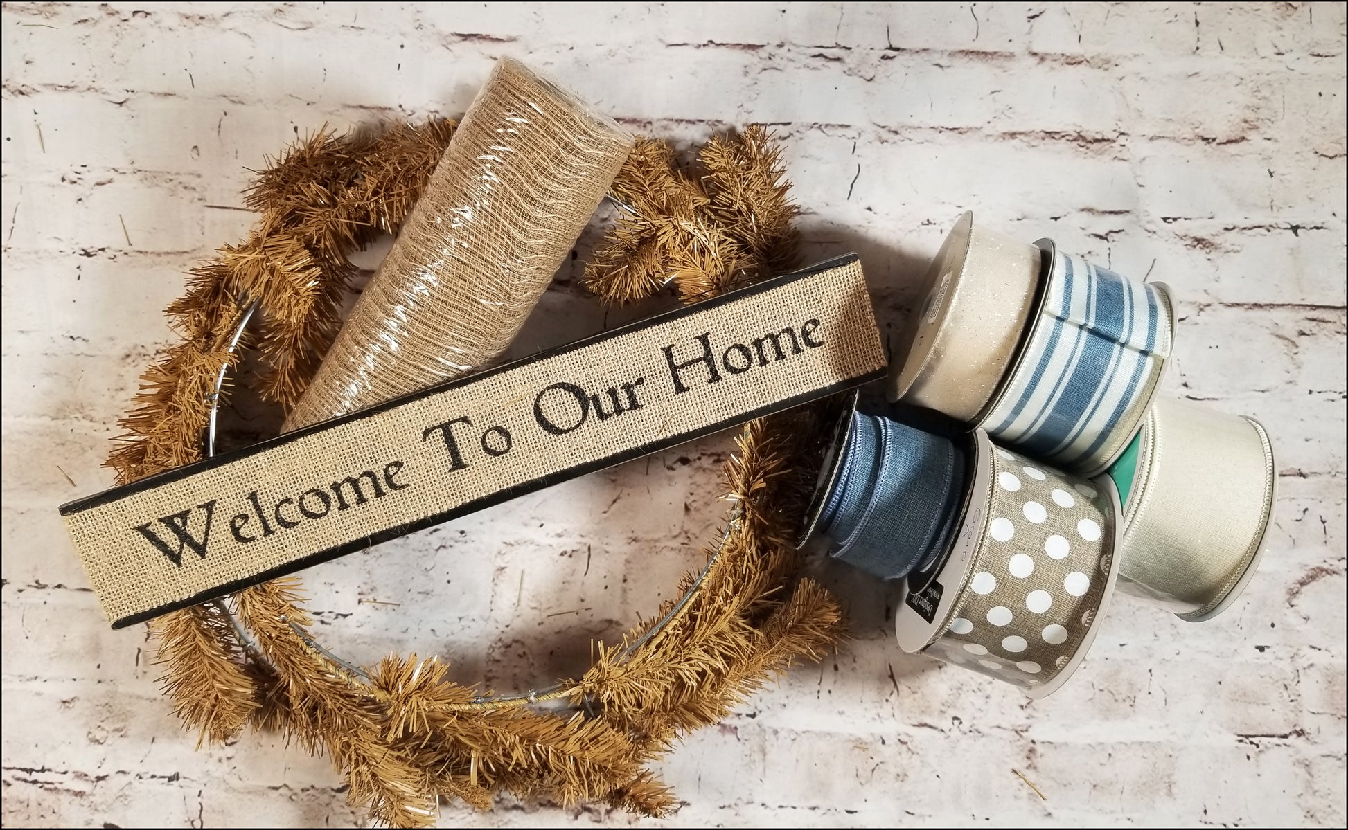 Welcome To Our Home DIY Wreath Kit | Class Kit - Designer DIY