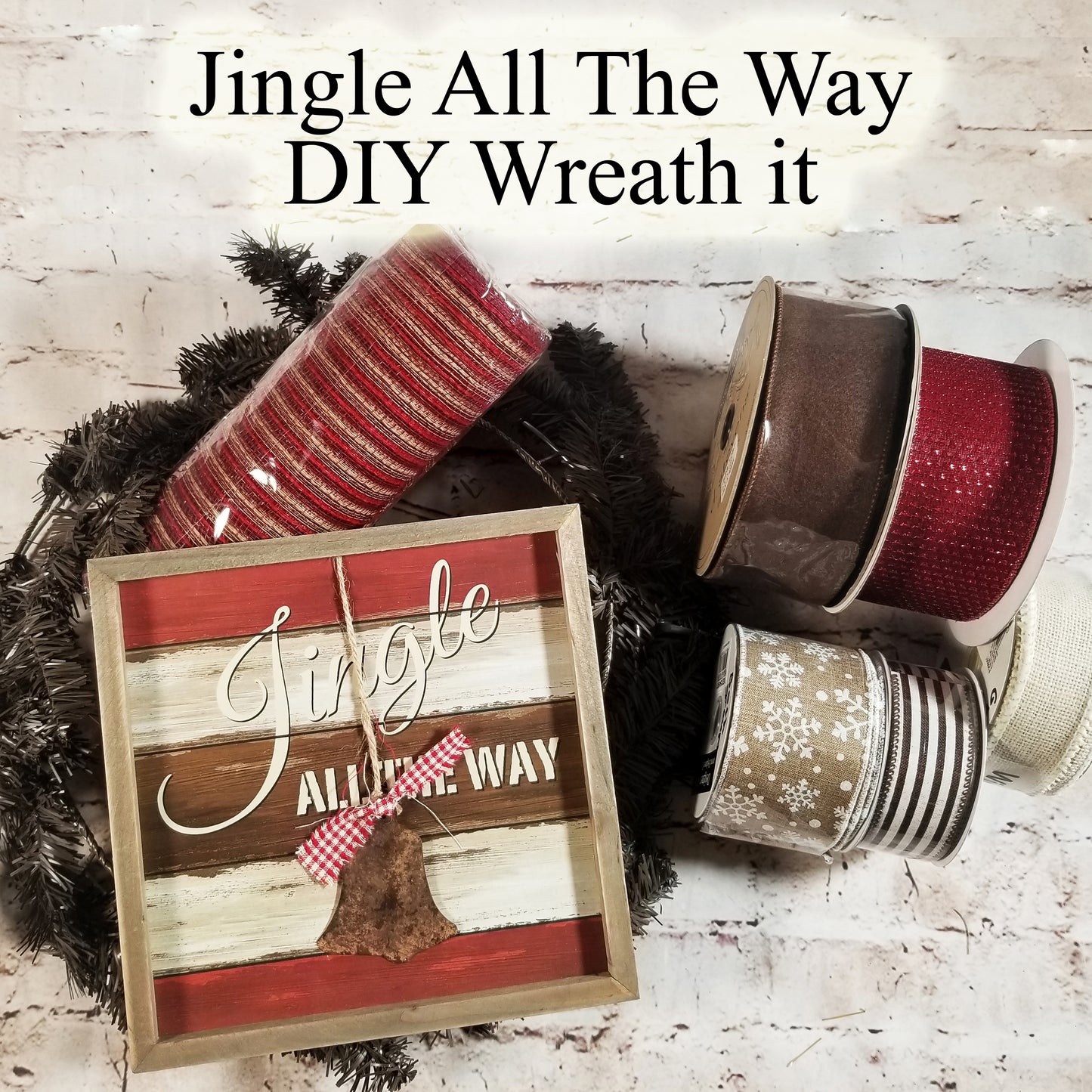 Jingle All The Way DIY Wreath Kit | Class Kit - Designer DIY
