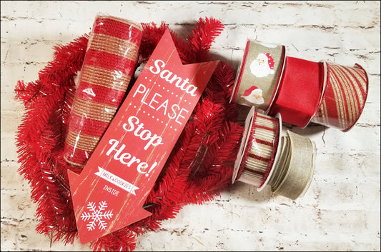 Santa DIY Wreath Kit | Class Kit - Designer DIY