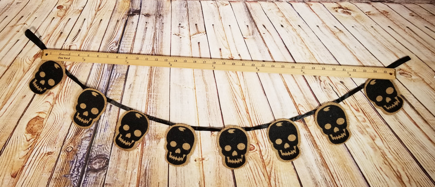 Halloween Glitter Skull Banner - Designer DIY