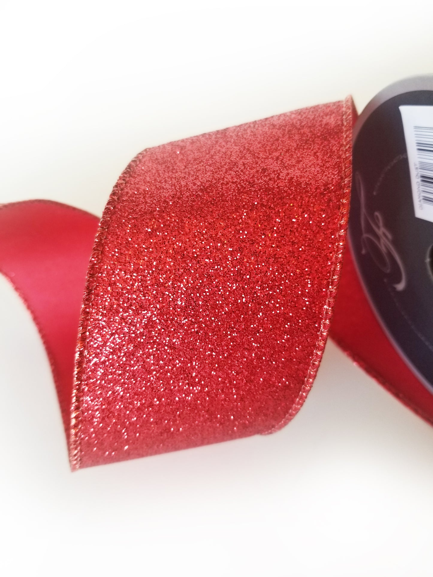 2.5" Red Glitter DESIGNER Ribbon - Designer DIY