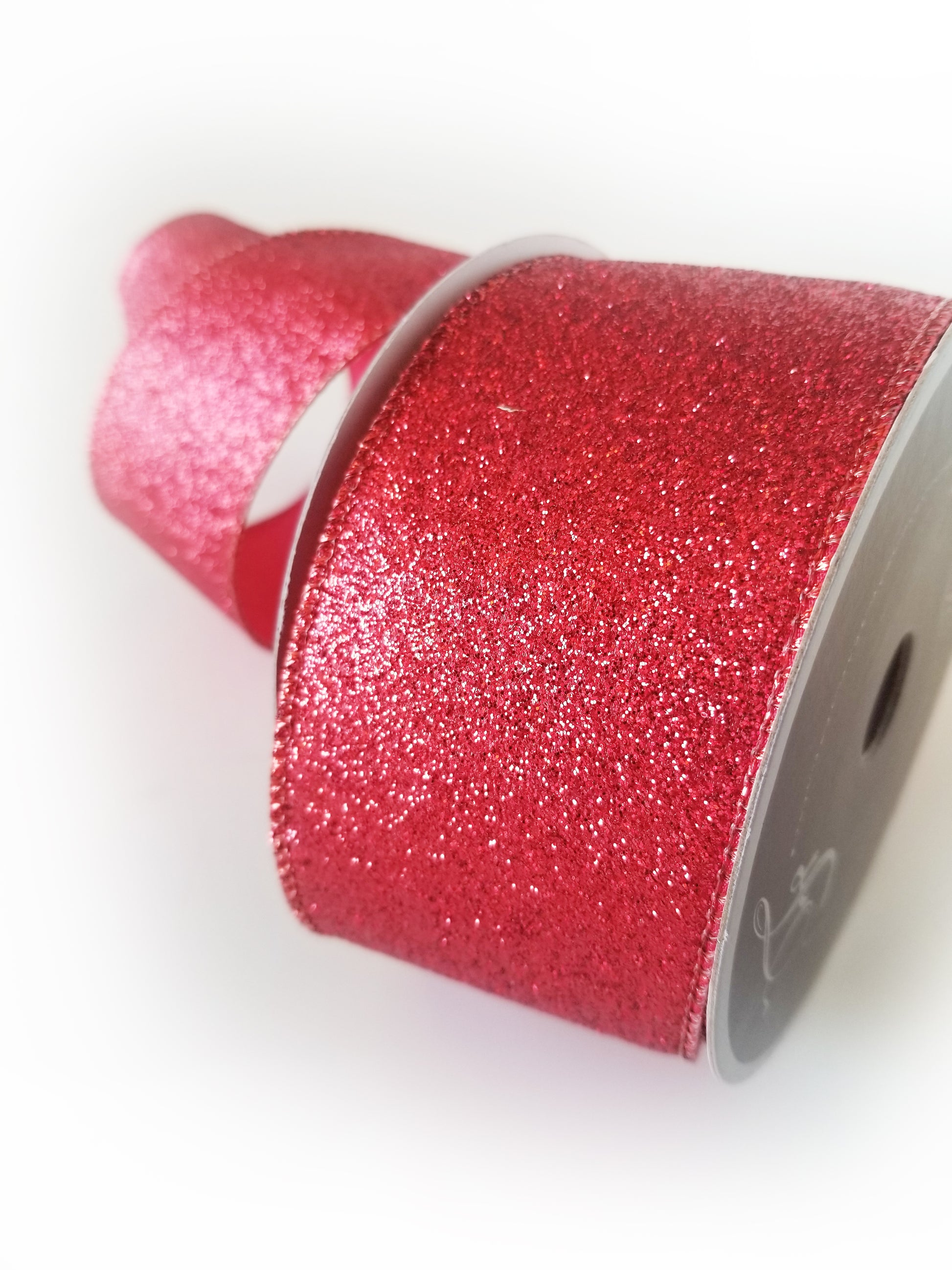 2.5" Red Glitter DESIGNER Ribbon - Designer DIY