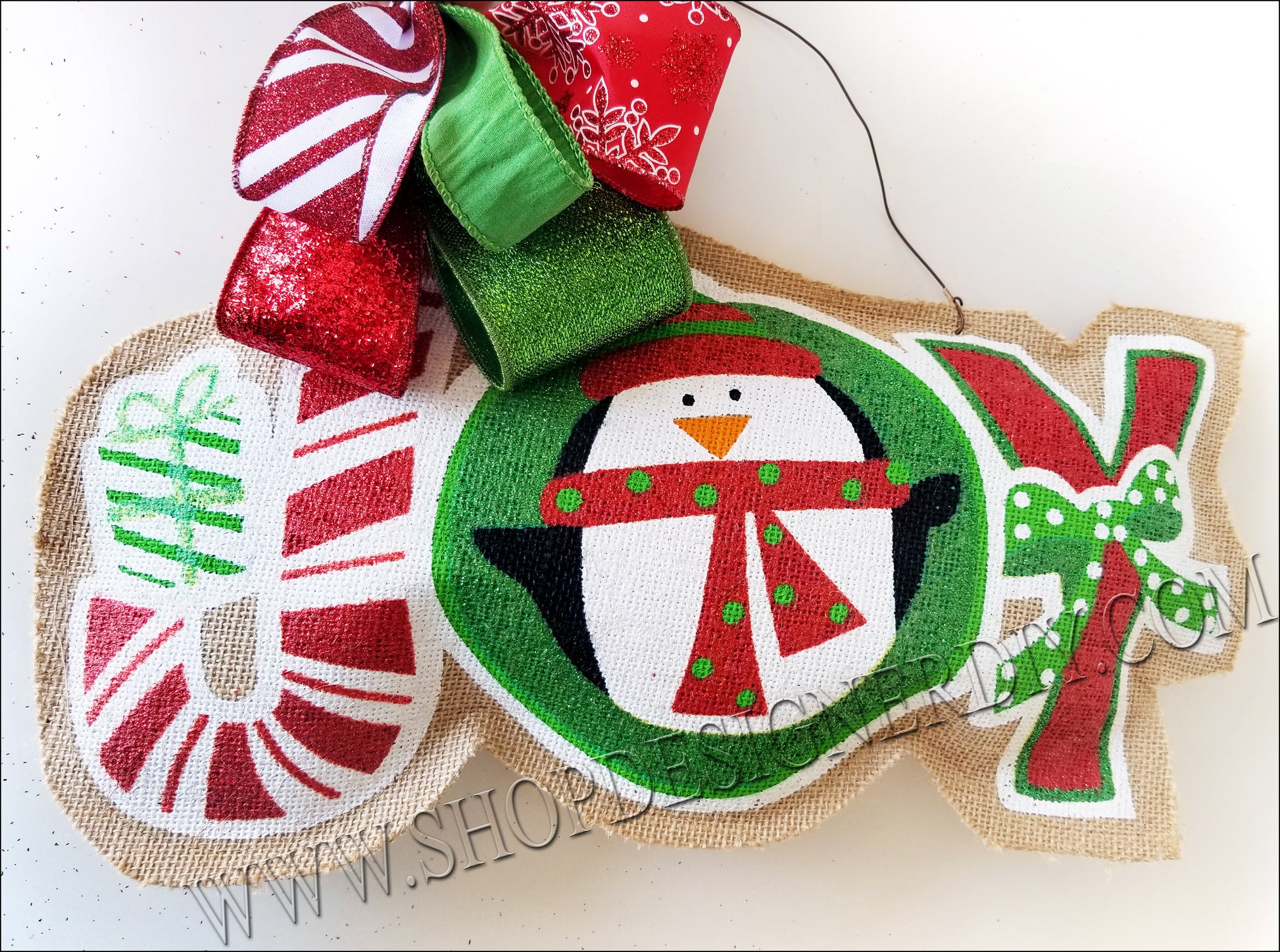 Christmas Bow Kit & Door Hanger - Designer DIY