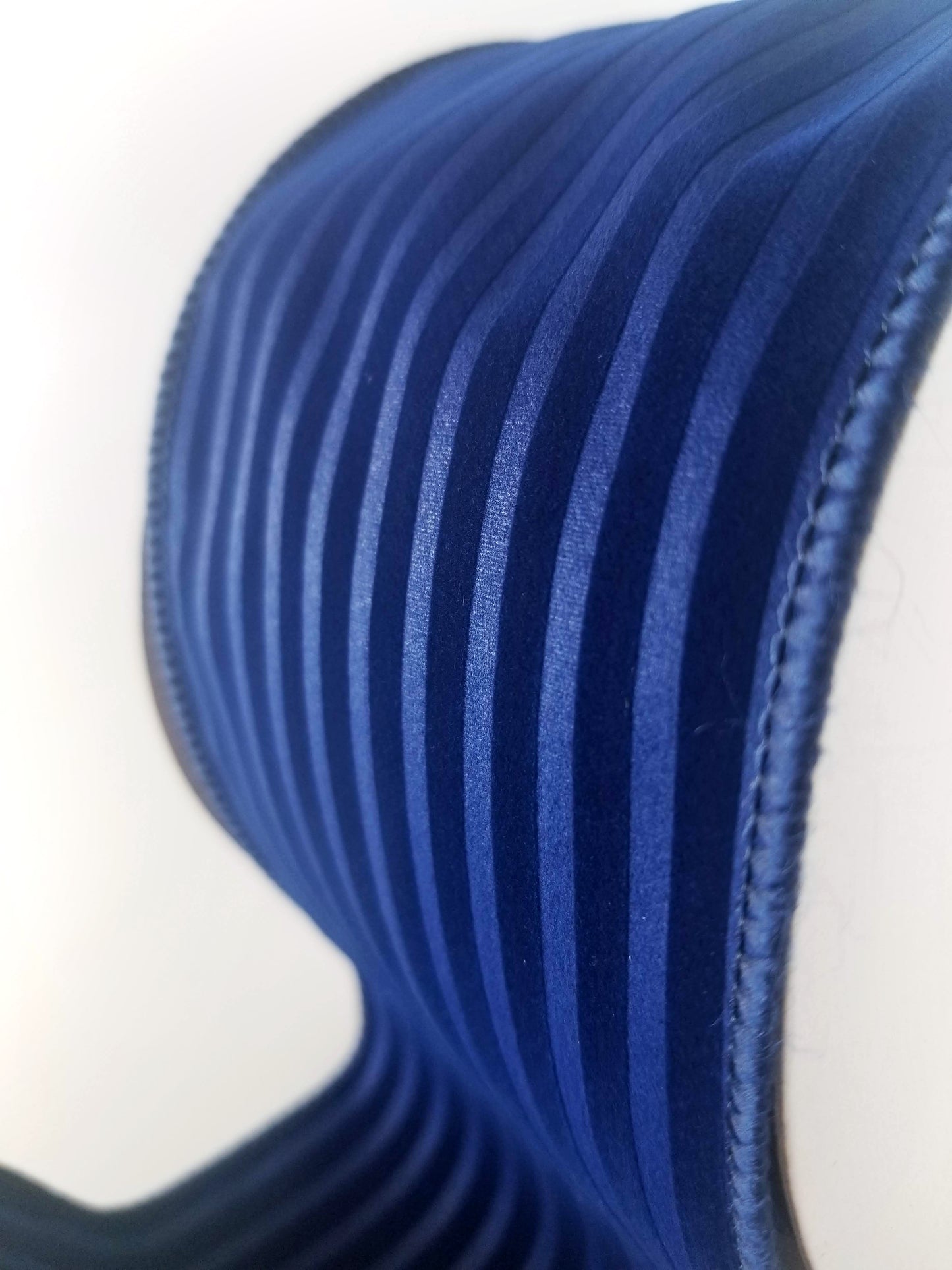 4" Blue Velvet Stripe DESIGNER Ribbon - Designer DIY