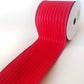 4" Red Velvet Stripe DESIGNER Ribbon - Designer DIY