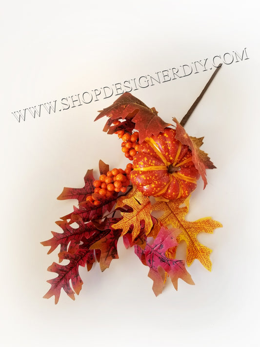 Fall Pumpkin Maple Leaf Pick - Designer DIY