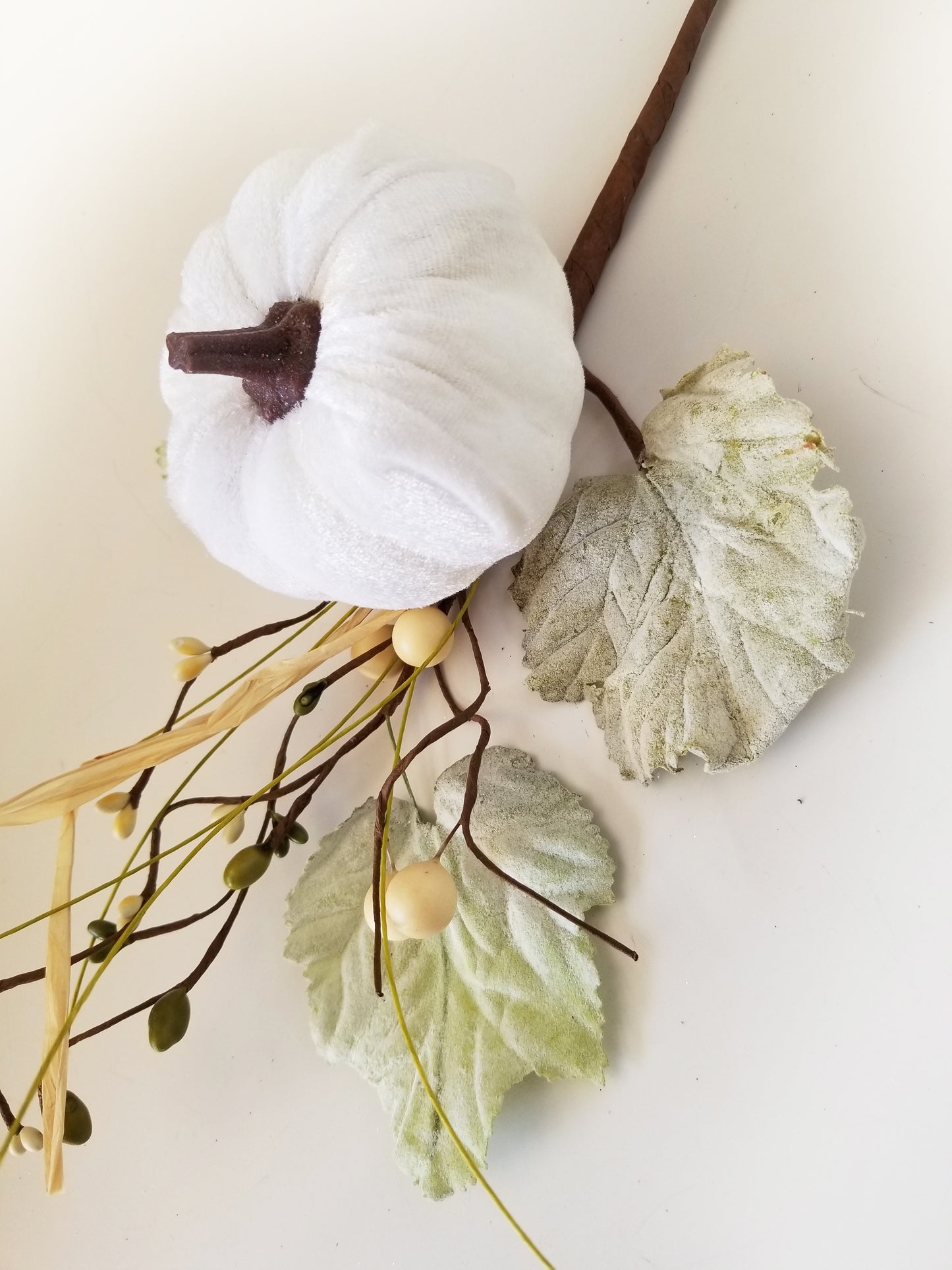 Fall Pumpkin Pick | White - Designer DIY