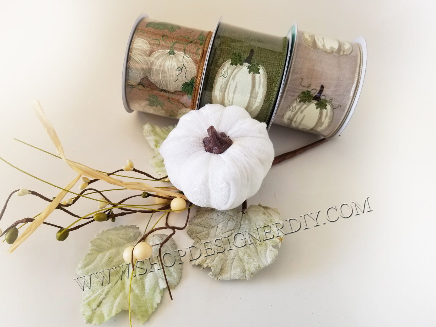 Fall Pumpkin Pick | White - Designer DIY