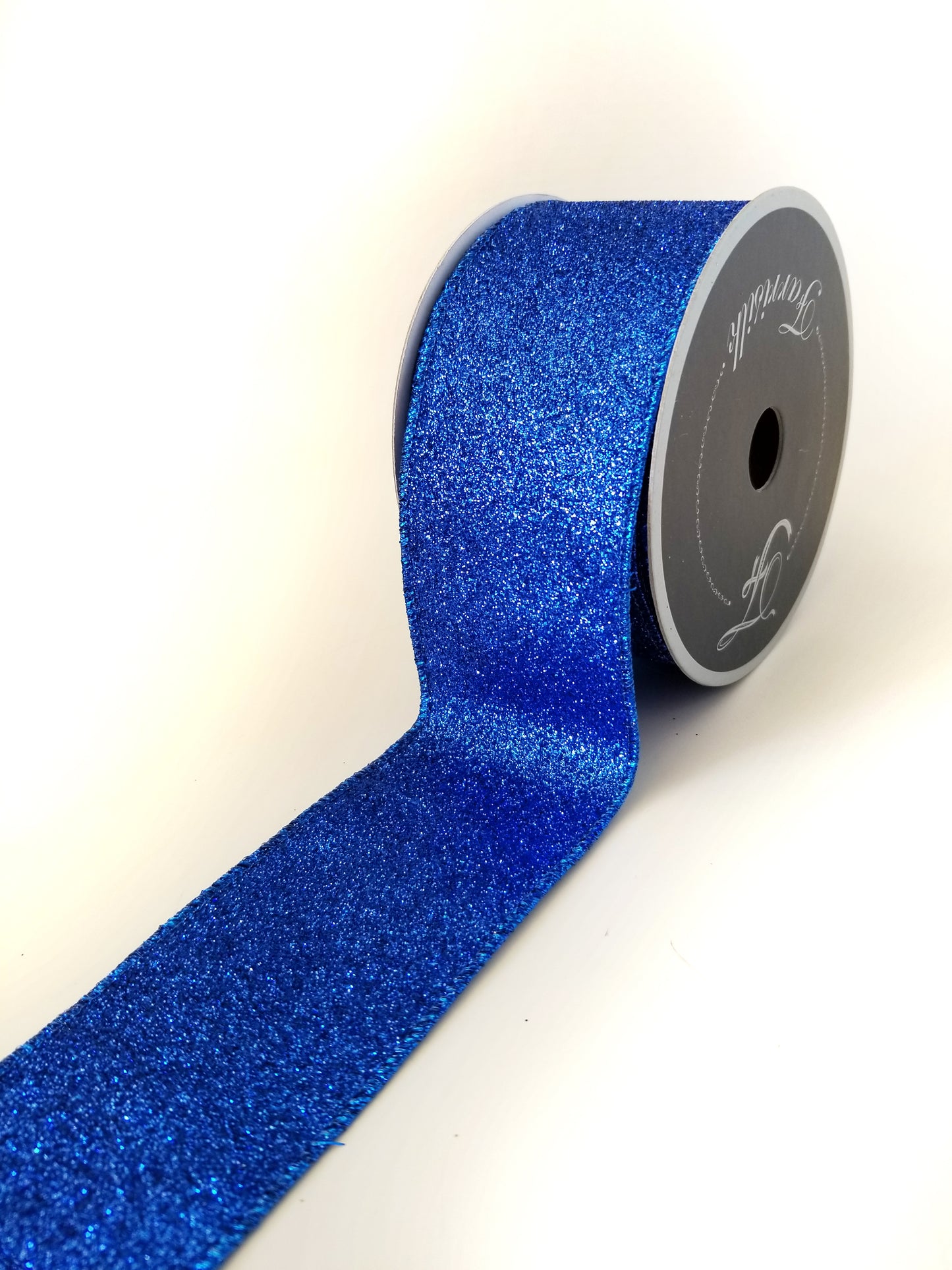 2.5" Royal Blue Glitter DESIGNER Ribbon - Designer DIY