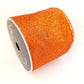 4" Orange Glitter DESIGNER Ribbon - Designer DIY