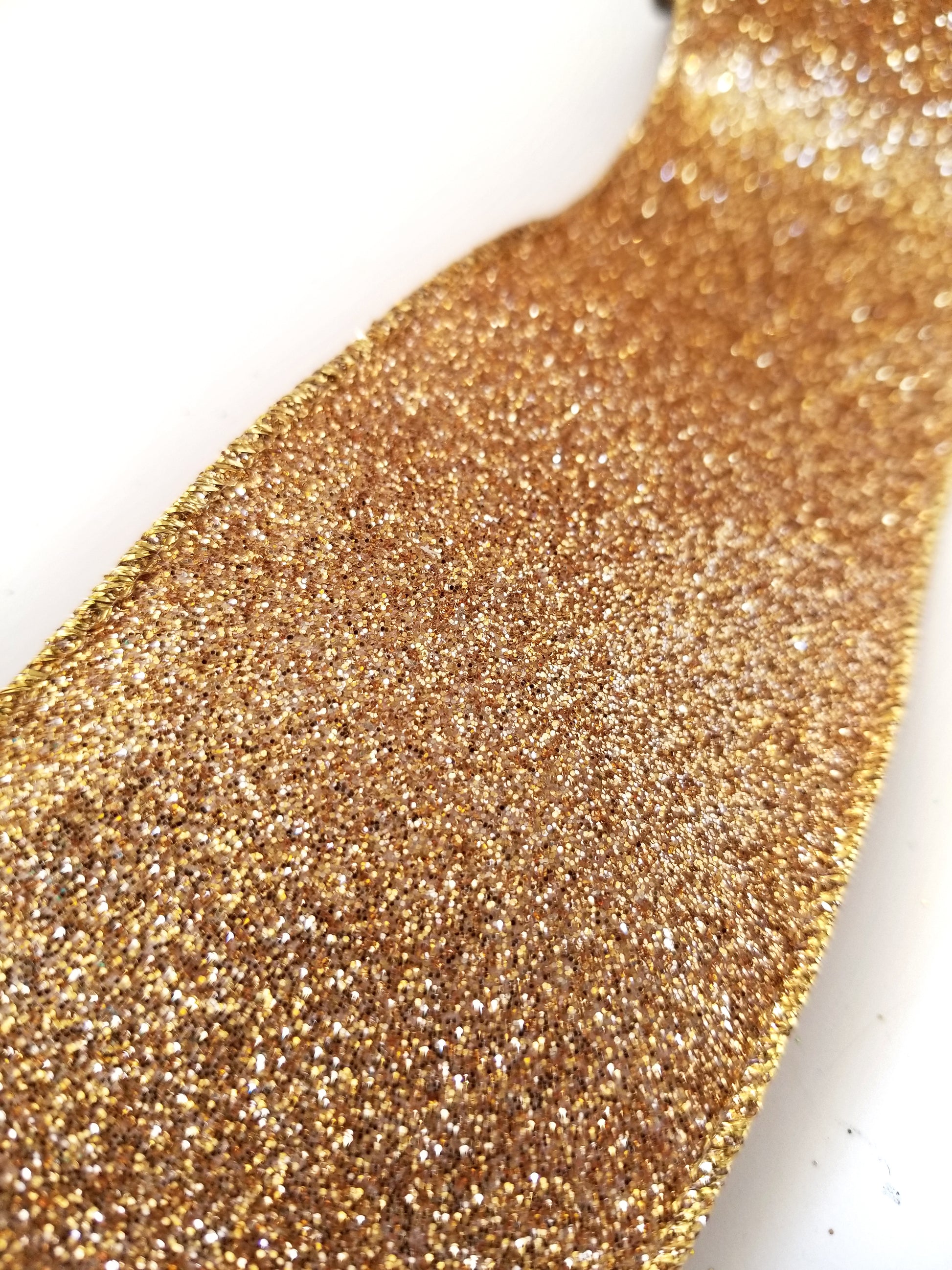 2.5" Antique Gold Glitter DESIGNER Ribbon - Designer DIY