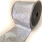 4" Silver Glitter DESIGNER Ribbon - Designer DIY