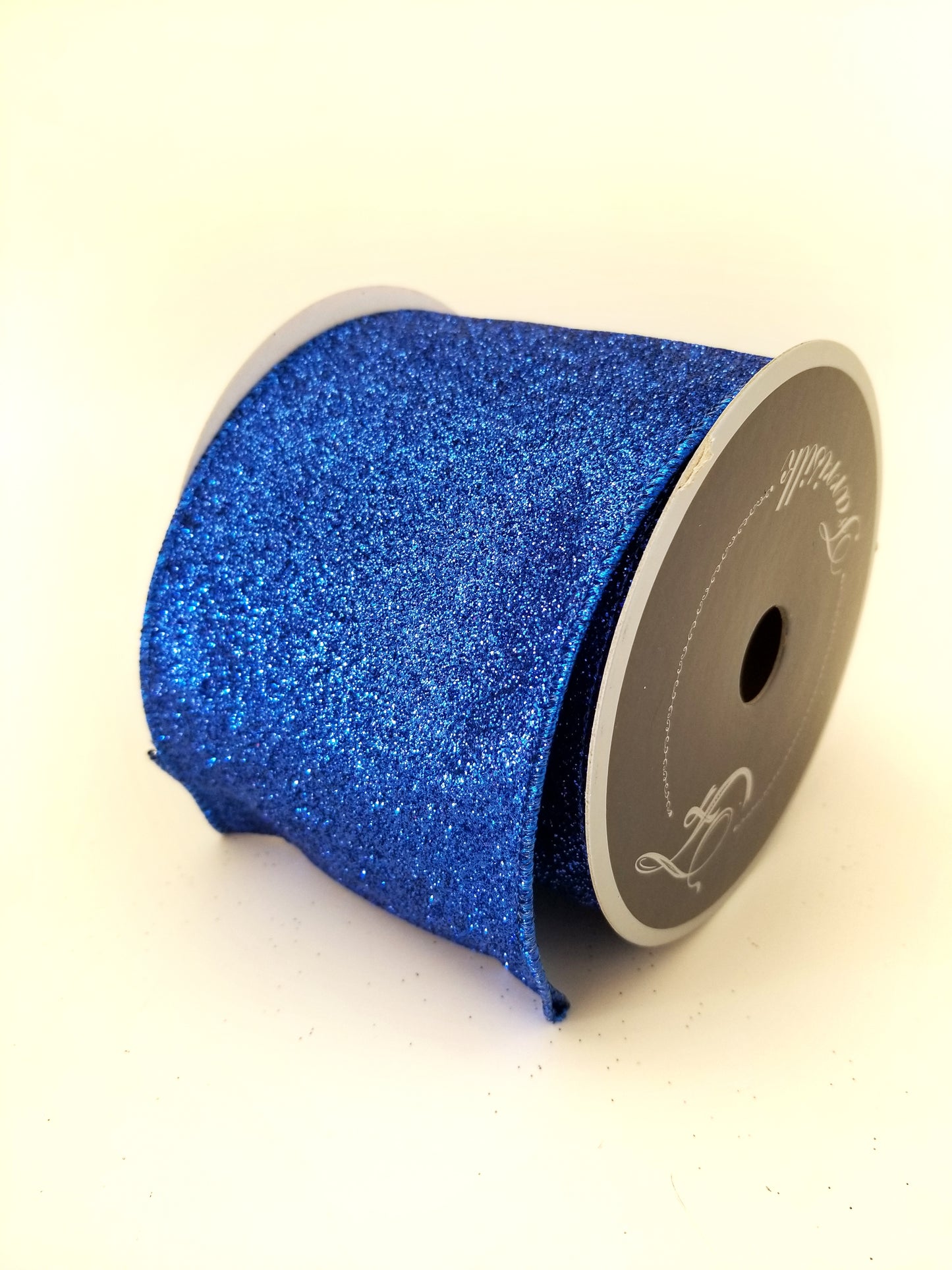 4" Royal Blue Glitter DESIGNER Ribbon - Designer DIY