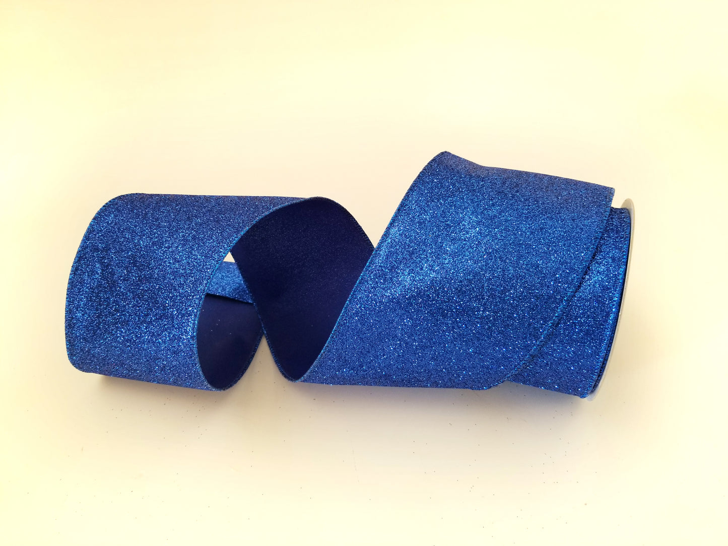 4" Royal Blue Glitter DESIGNER Ribbon - Designer DIY