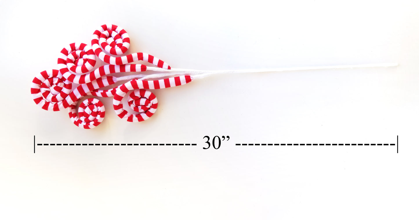 Red & White Stripe Curl Pick - Designer DIY