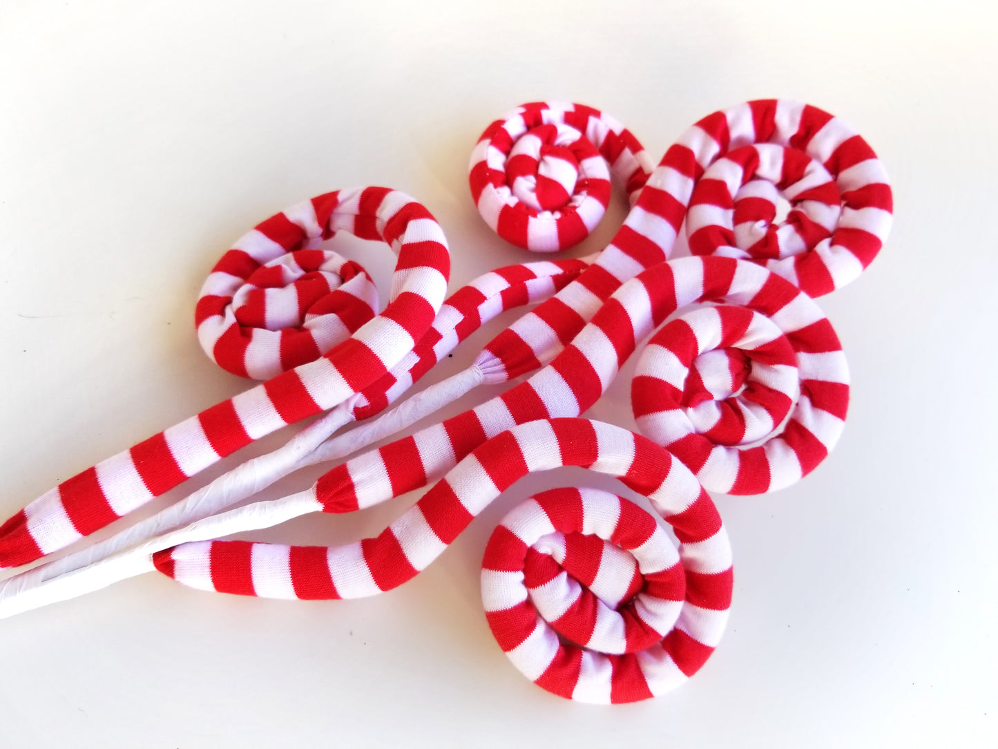 Red & White Stripe Curl Pick - Designer DIY