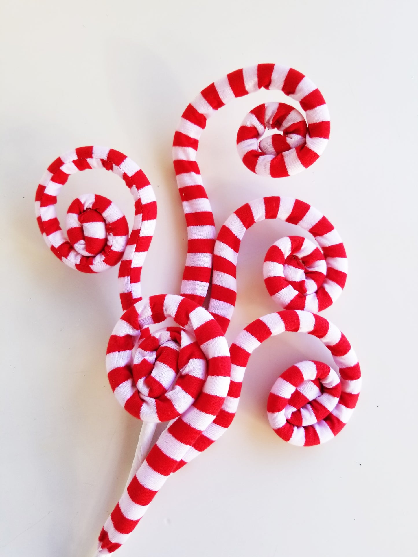 Red & White Stripe Curl Pick - Designer DIY