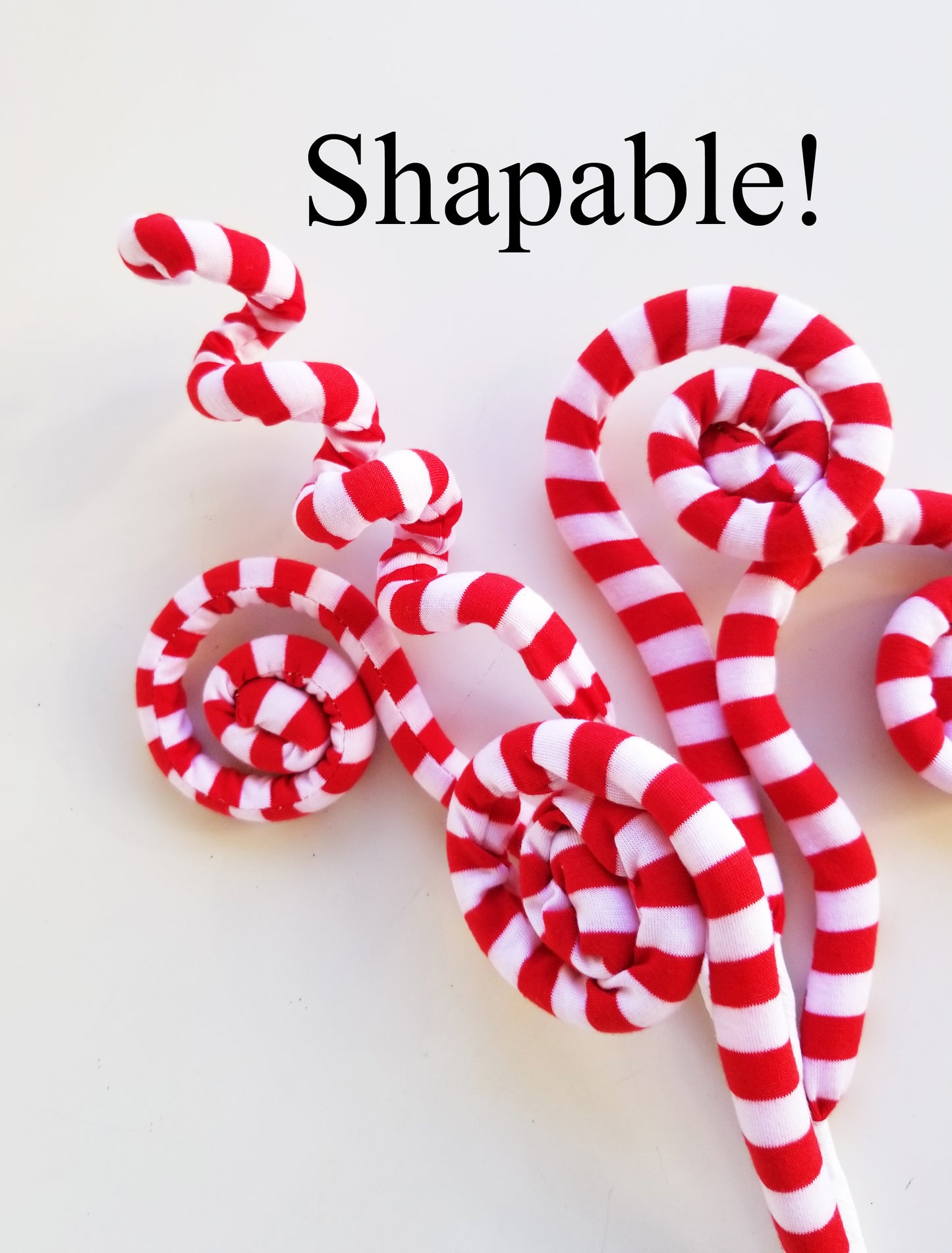 Red & White Stripe Curl Pick - Designer DIY