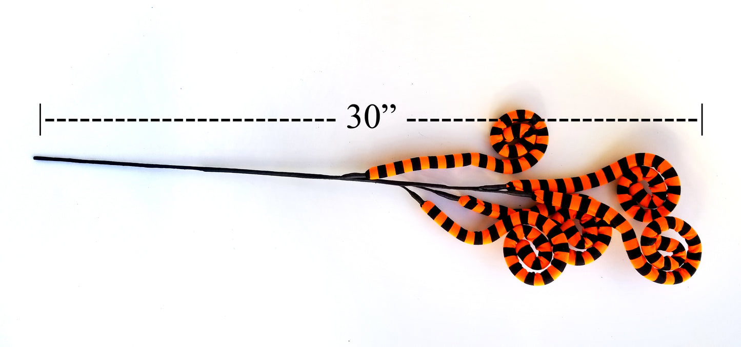 Orange & Black Striped Curl Pick - Designer DIY