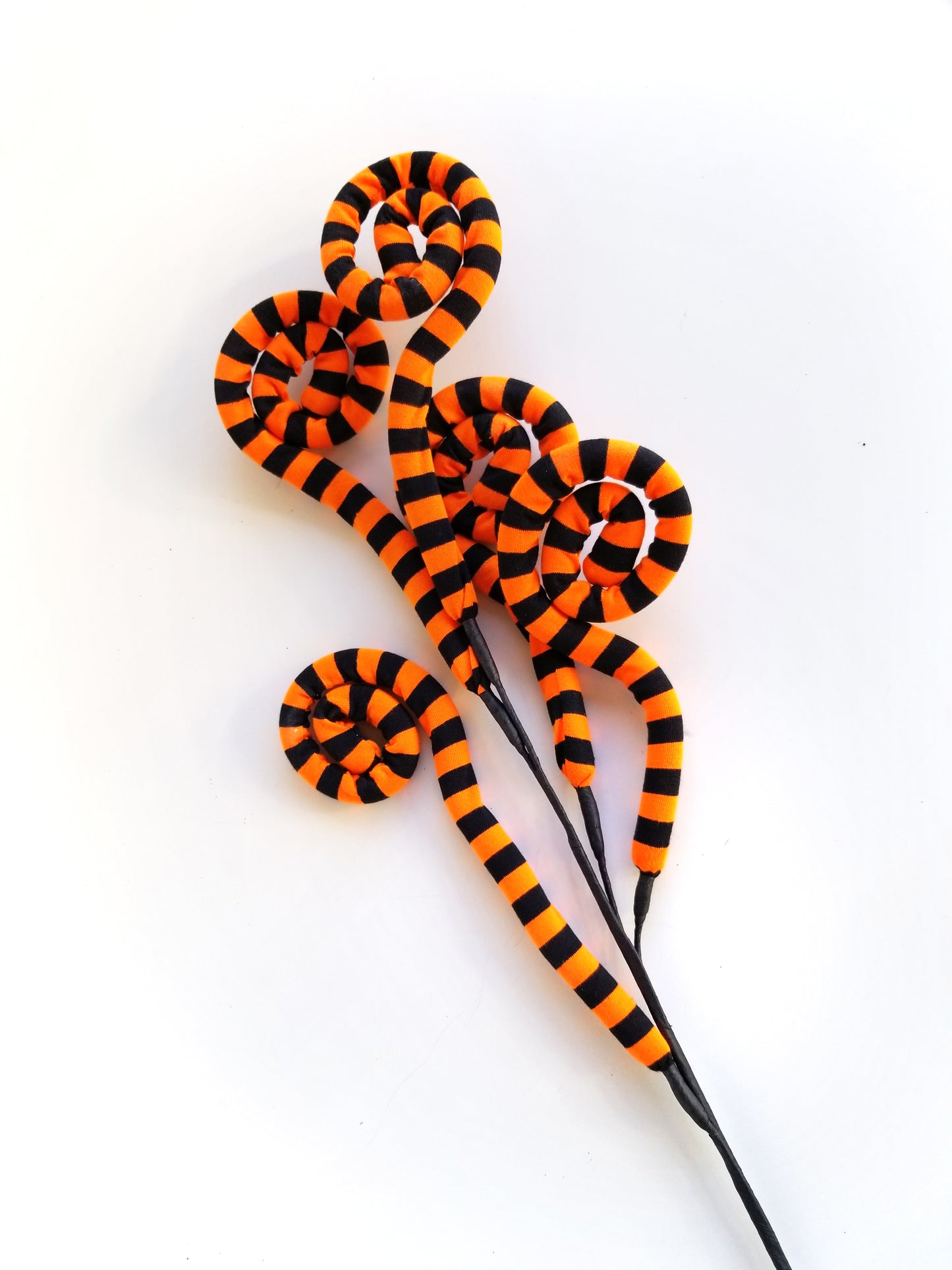 Orange & Black Striped Curl Pick - Designer DIY