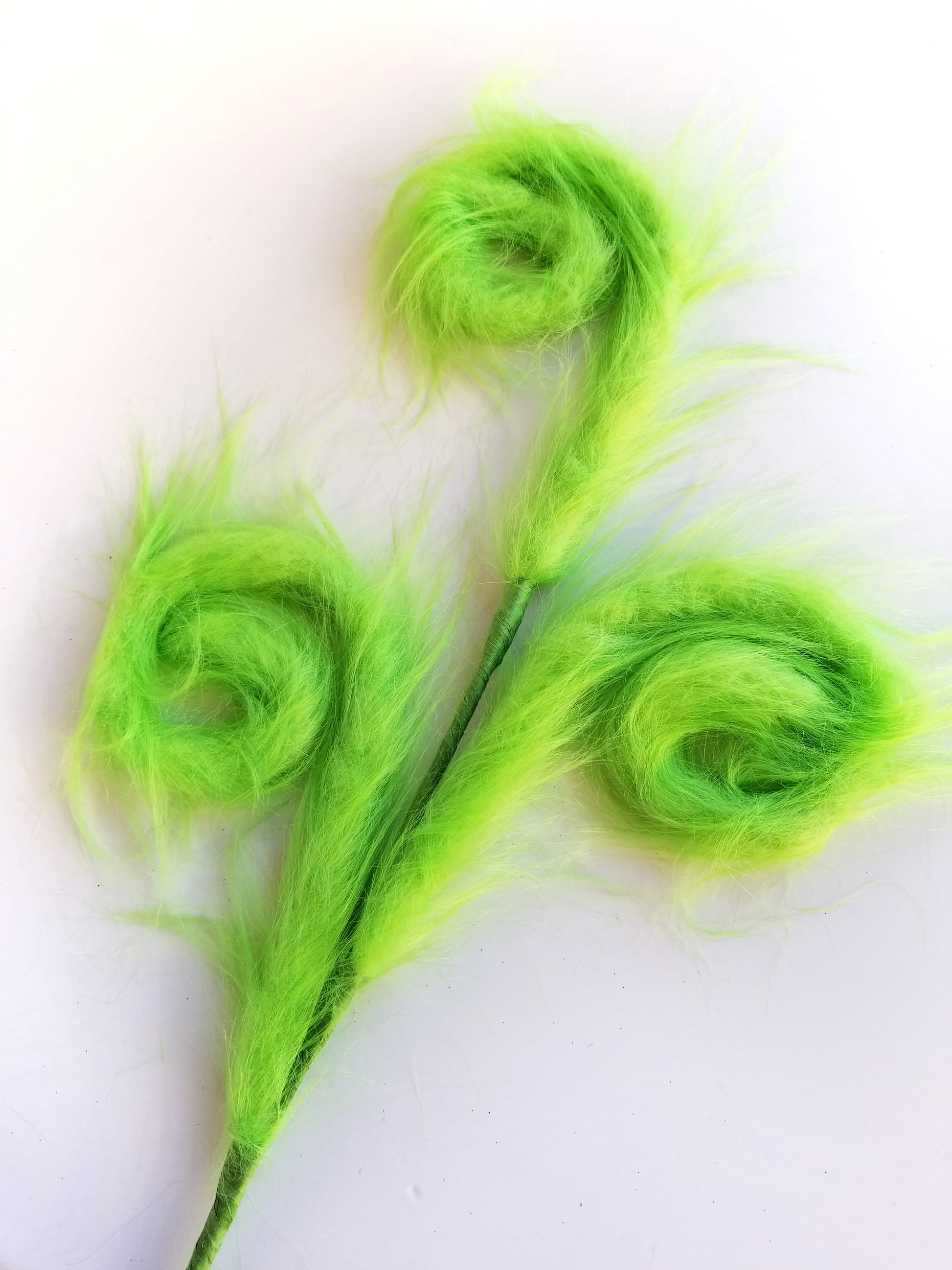 Green Furry Curl Pick - Designer DIY