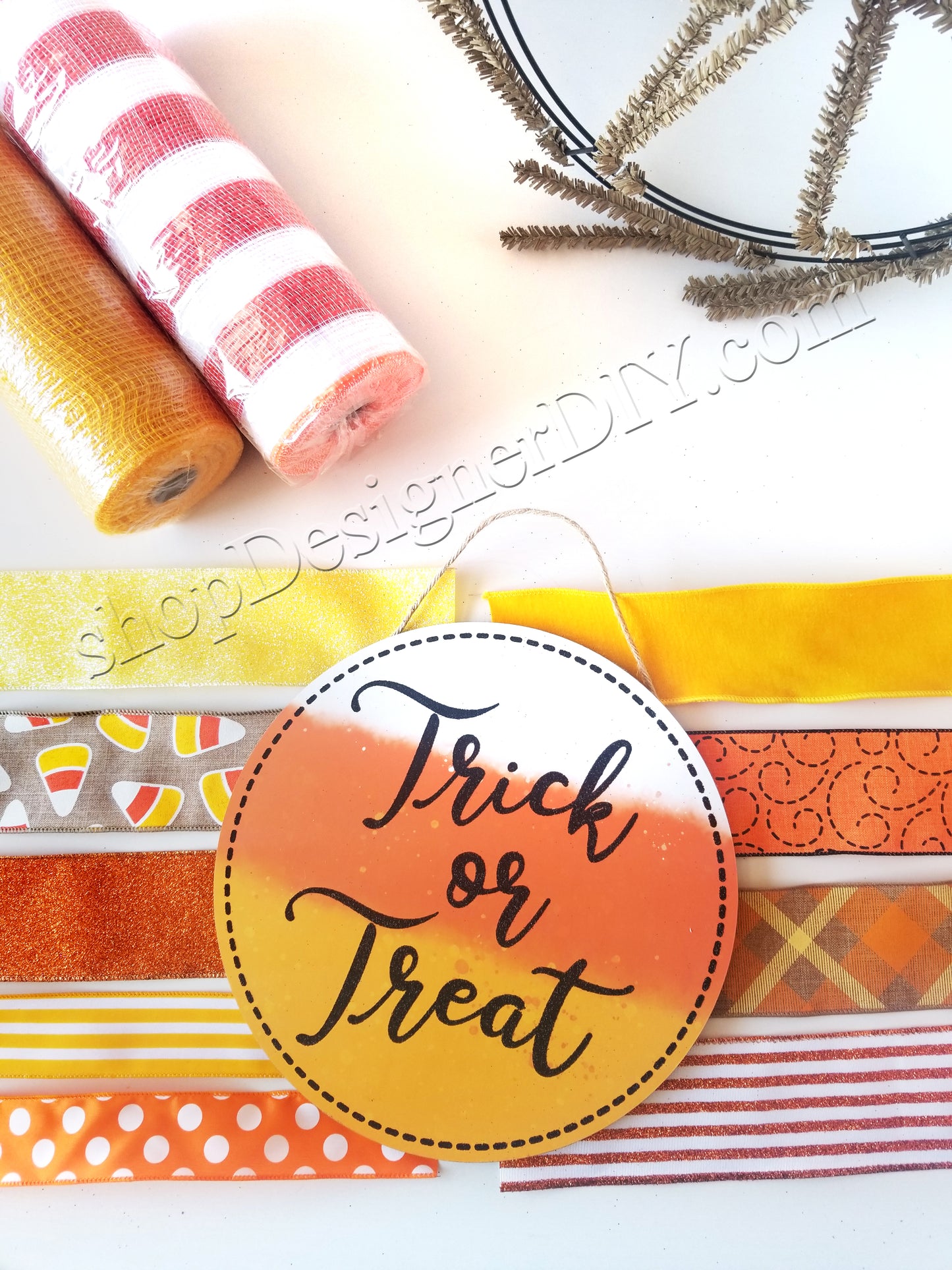 Candy Corn DIY Wreath Kit - Designer DIY