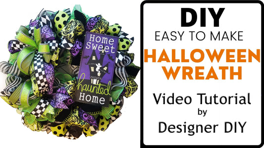Learn How to Make This Halloween Wreath | Digital Download - Designer DIY