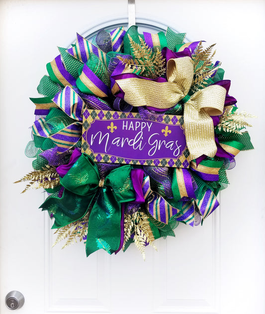 Mardi Gras Wreath - Designer DIY