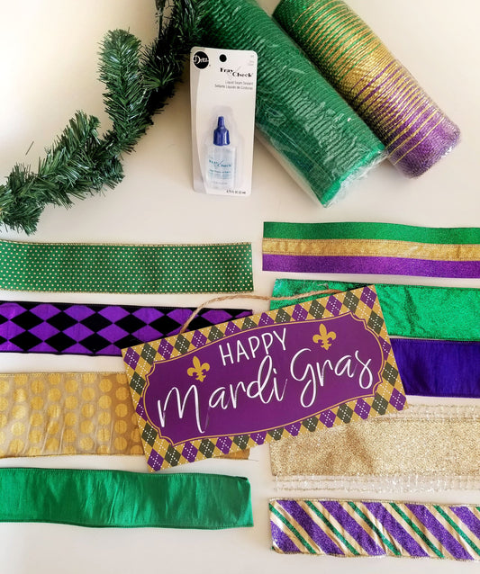 Mardi Gras Wreath Kit - Designer DIY
