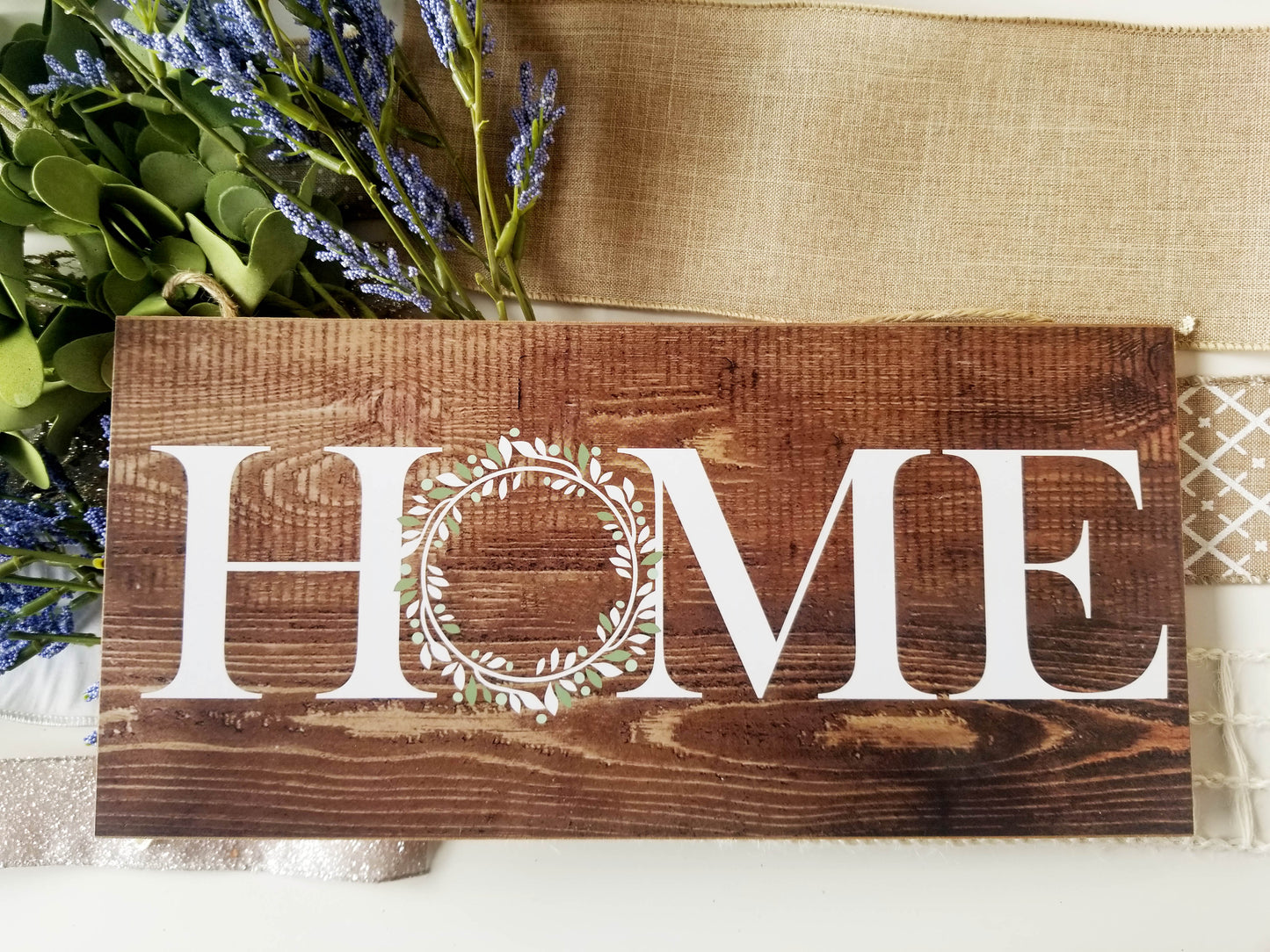 Home Sign | Brown & White - Designer DIY