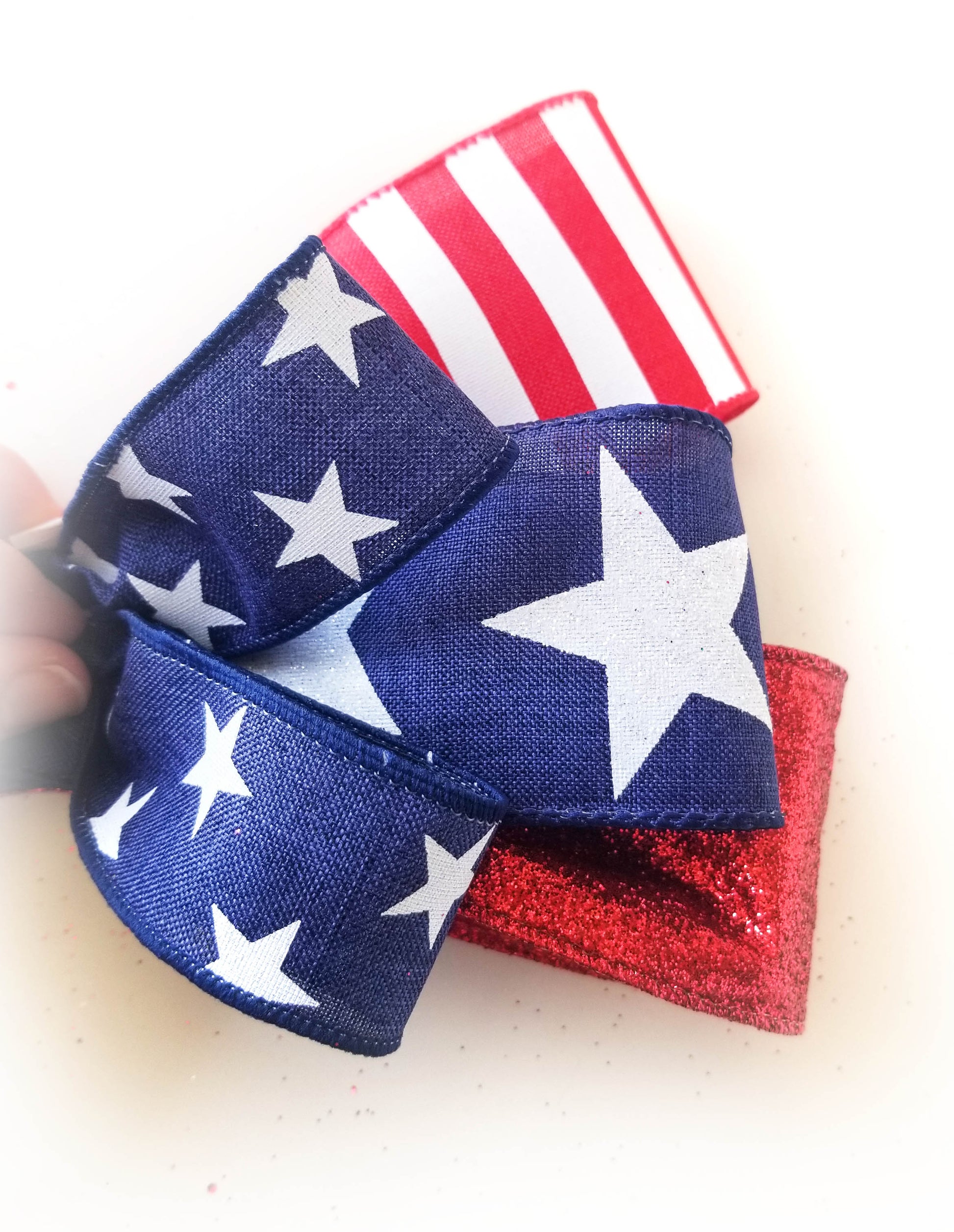 American Flag Bow Kit | Navy - Designer DIY