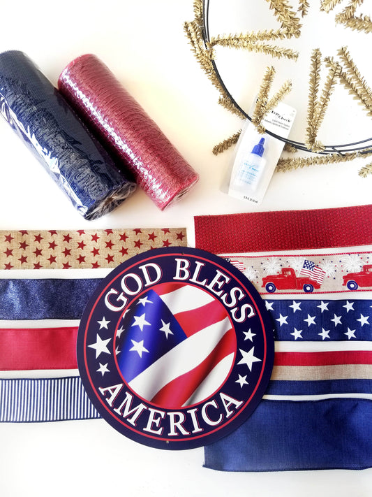 God Bless America Wreath Kit - Designer DIY