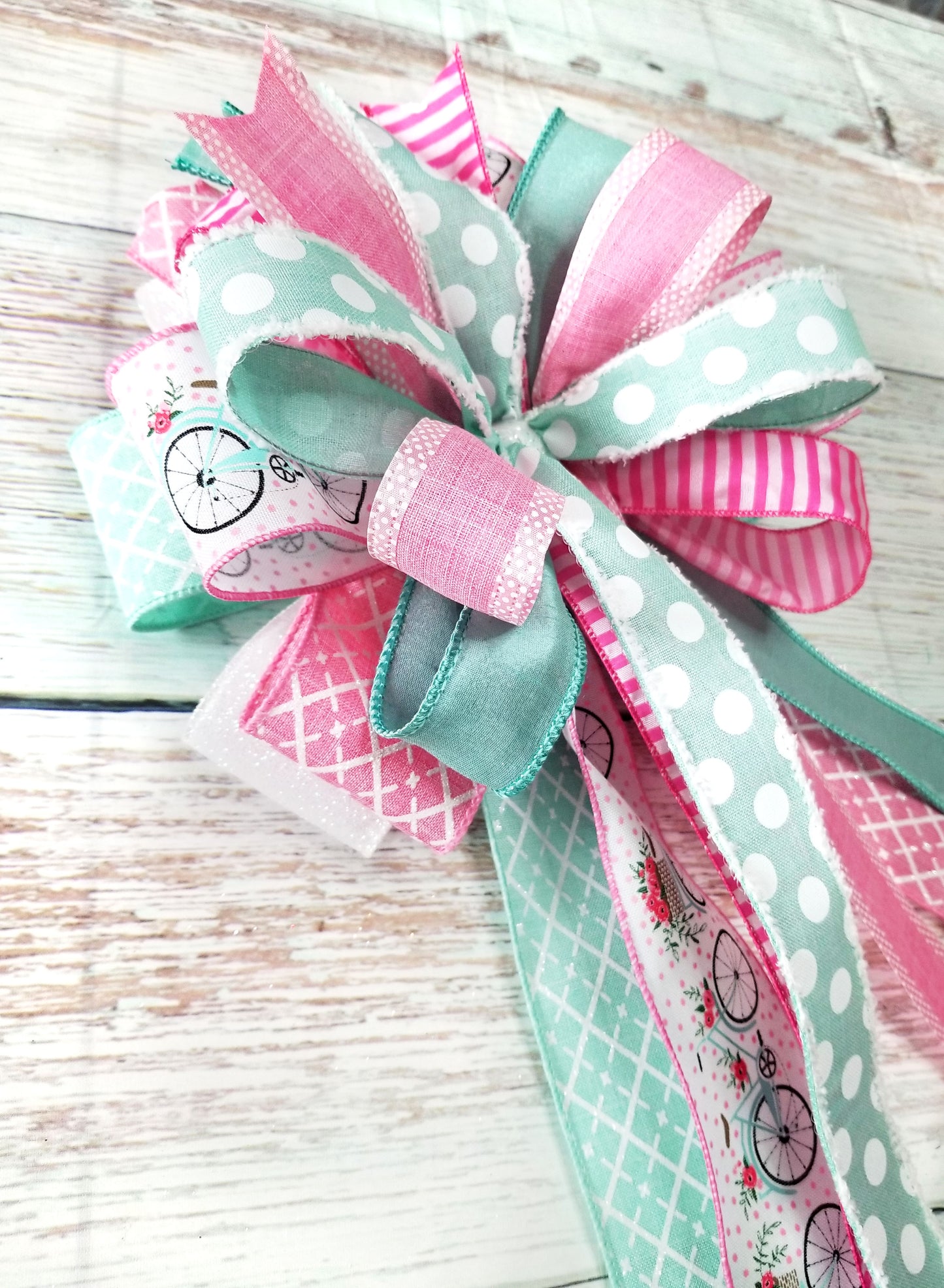 Spring Bicycle Handmade Bow - Designer DIY