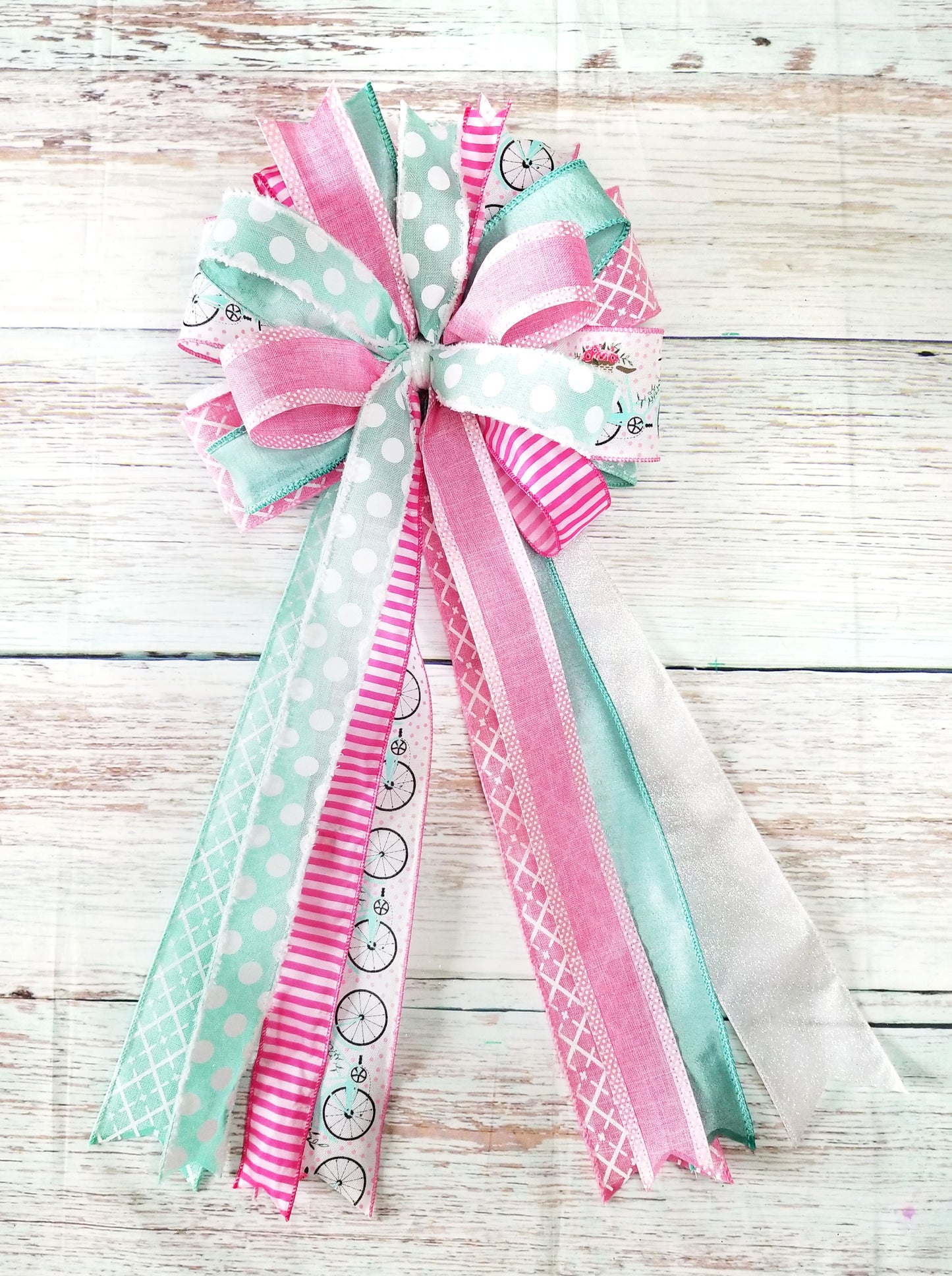 Spring Bicycle Handmade Bow - Designer DIY