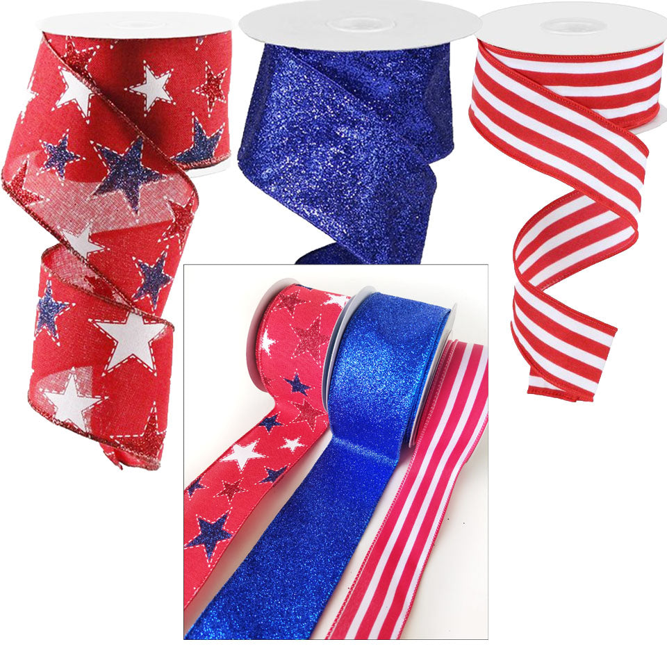 Ribbon Collection | Red Stars & Stripes - Designer DIY