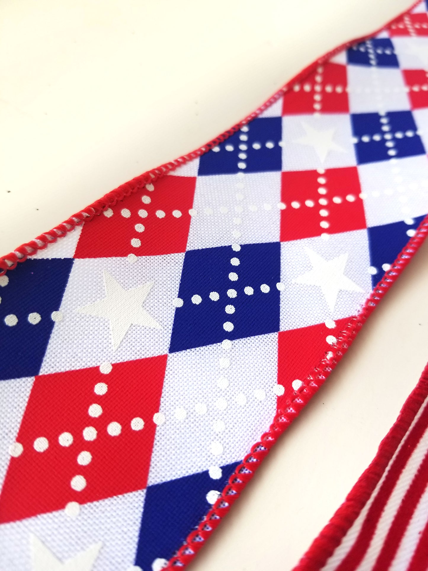 Ribbon Collection | White Stars & Stripes - Designer DIY