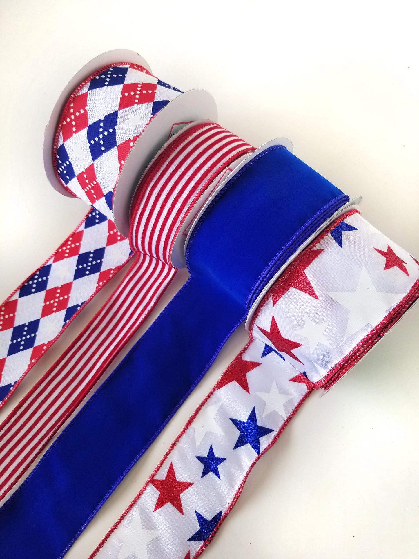 Ribbon Collection | White Stars & Stripes - Designer DIY