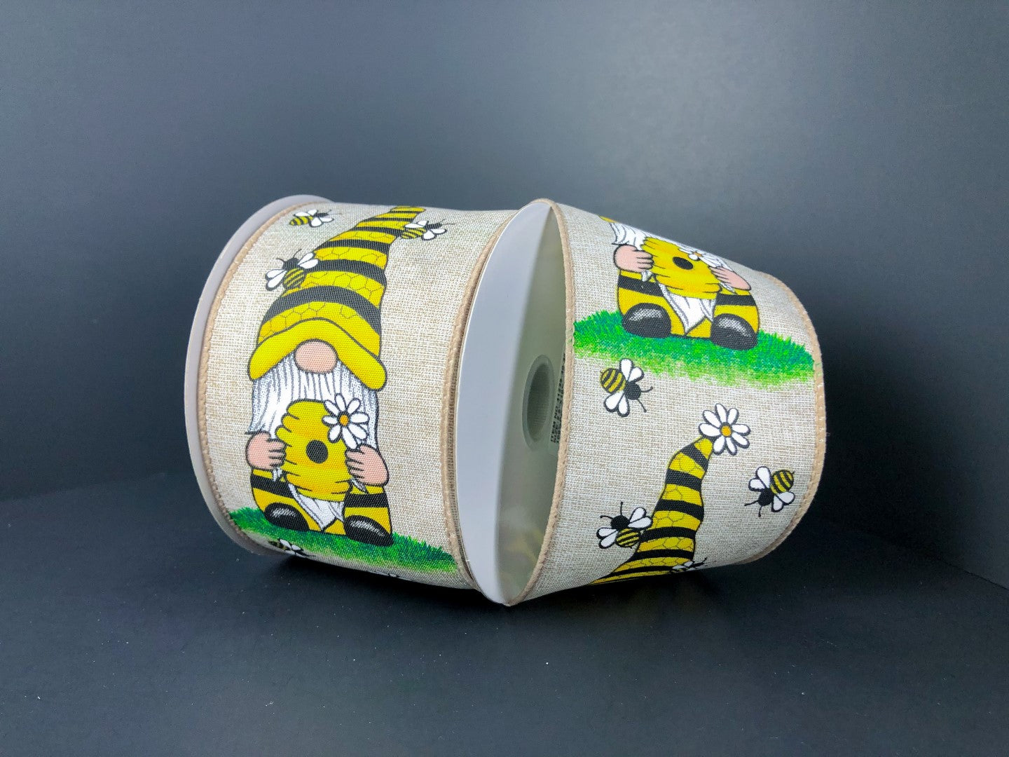 2.5" Bumble Bee Gnome Ribbon - Designer DIY