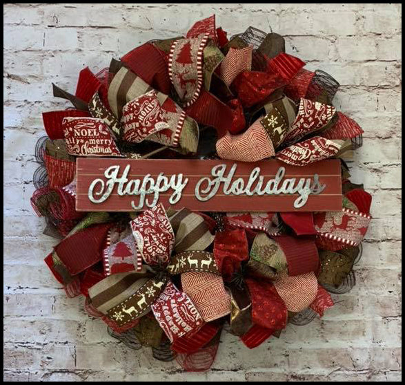 Happy Holidays Rustic Sign - Designer DIY