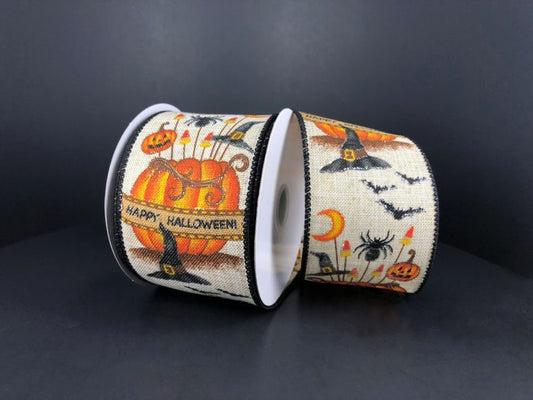 2.5" Happy Halloween Ribbon - Designer DIY