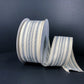 1.5" Gray & Ivory Stripe Ribbon - Designer DIY